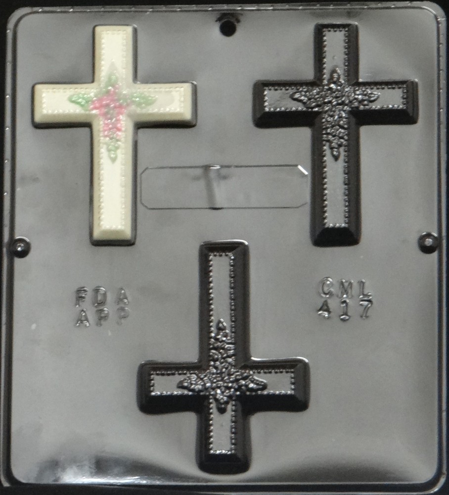 Decorative Cross Chocolate Candy Mold Religious 417 NEW