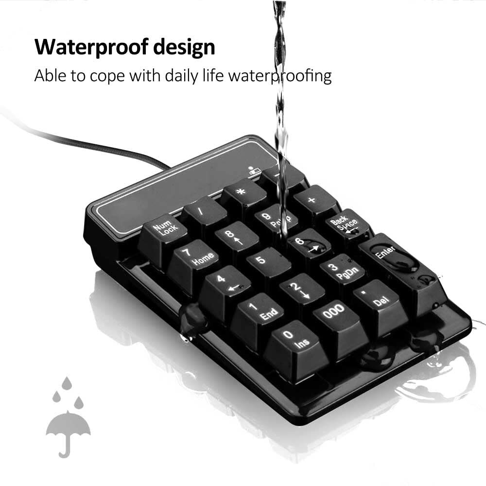 19 Key USB Numeric Keypad for Laptop Notebook PC Computer Financial Accounting