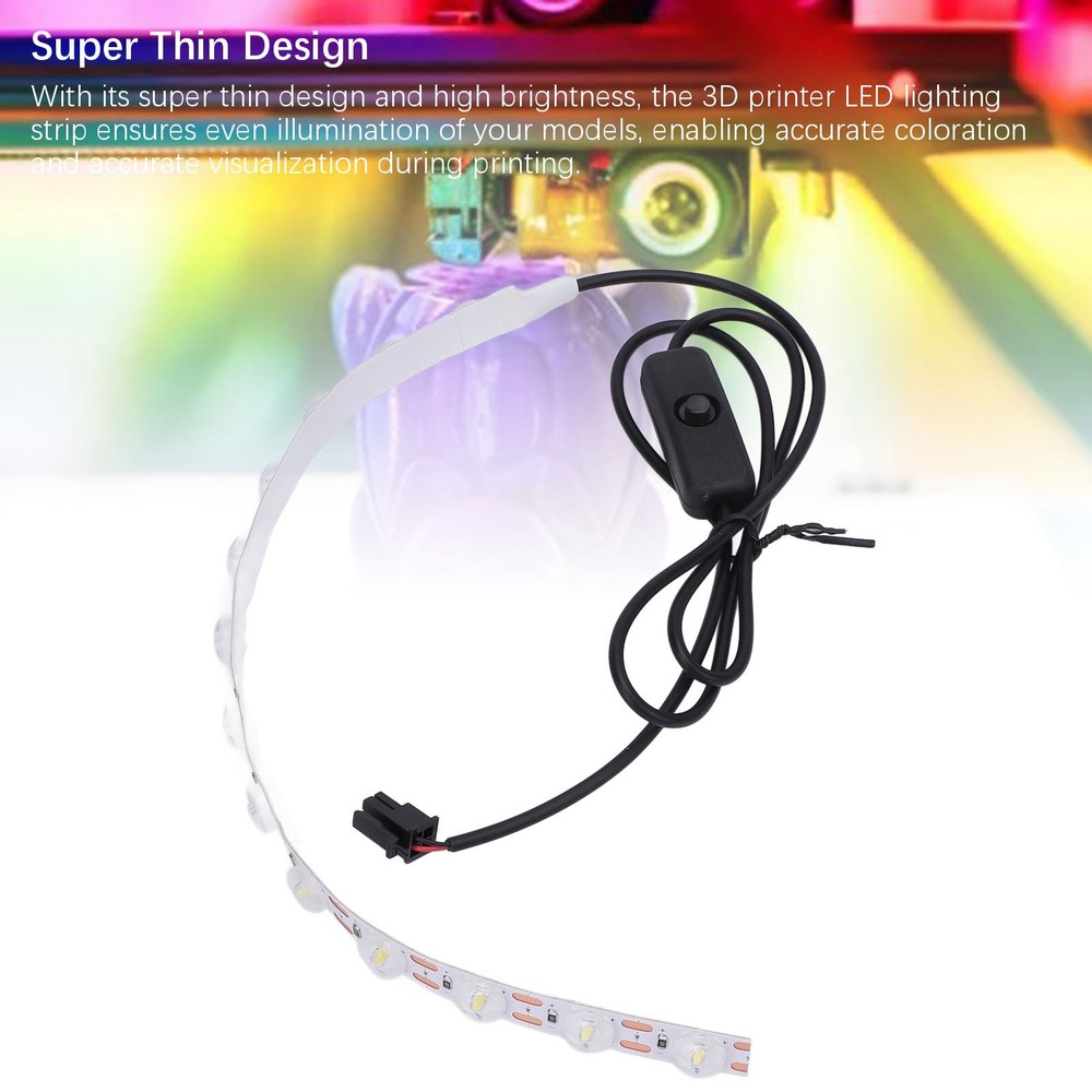 Super Bright 3D Printer LED Light Strip For A1 Easy To Use
