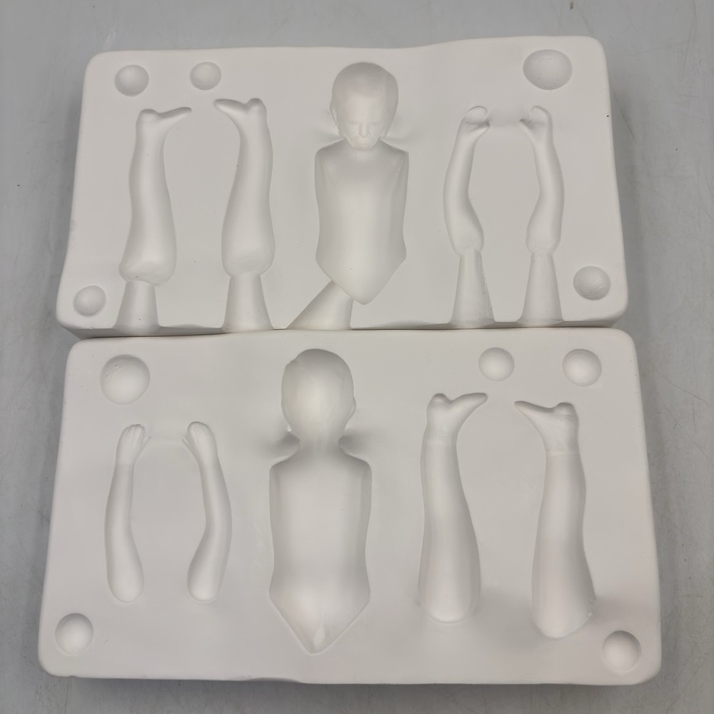 Bil-Mac 1102 Vintage Ceramic Doll Slip Casting Mold Man