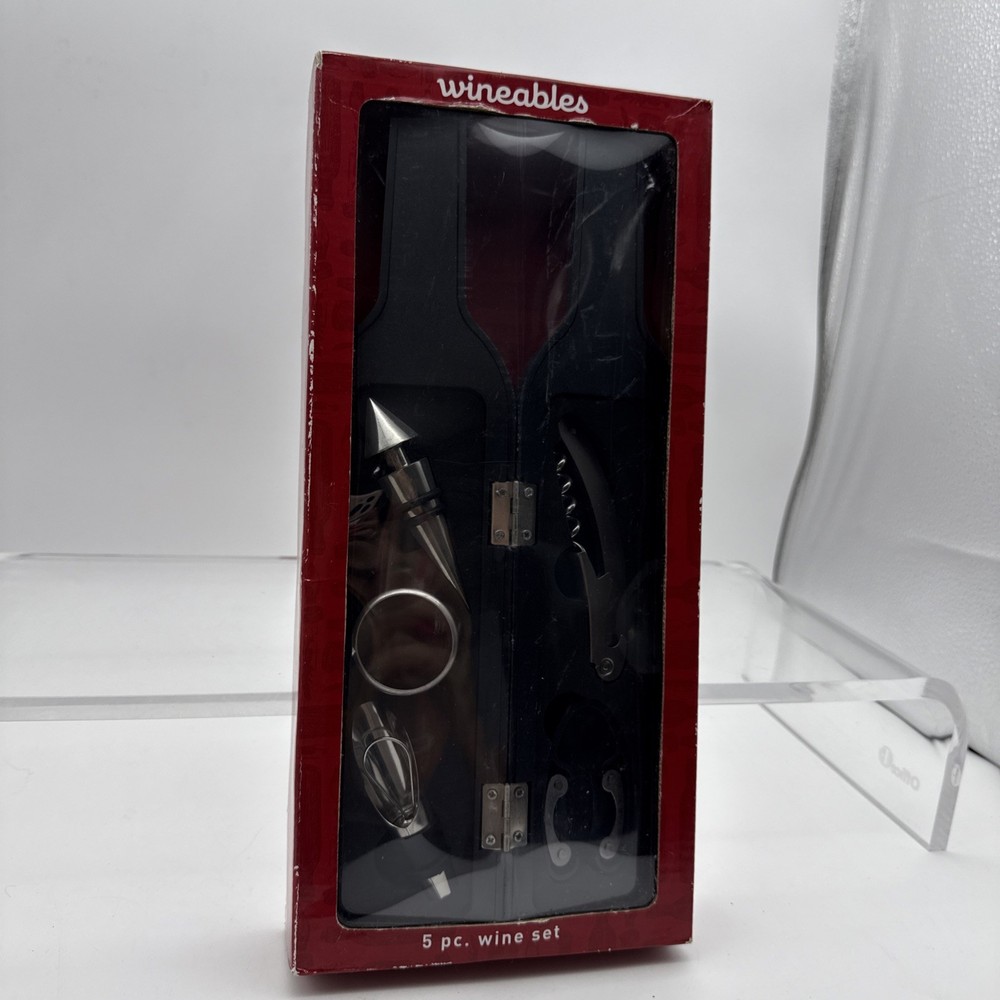 Wineables Wine Bottle Corkscrew and Accessory Set New In Box