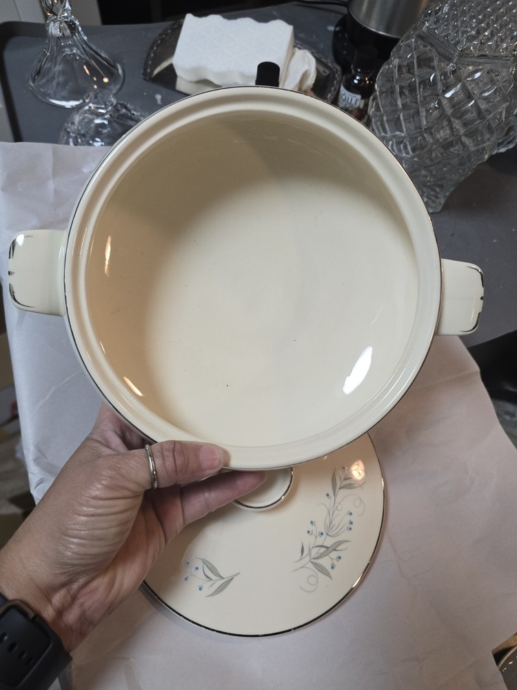 Vintage Ceramic Caserole Dish Celeste Pattern by Homer Laughlin