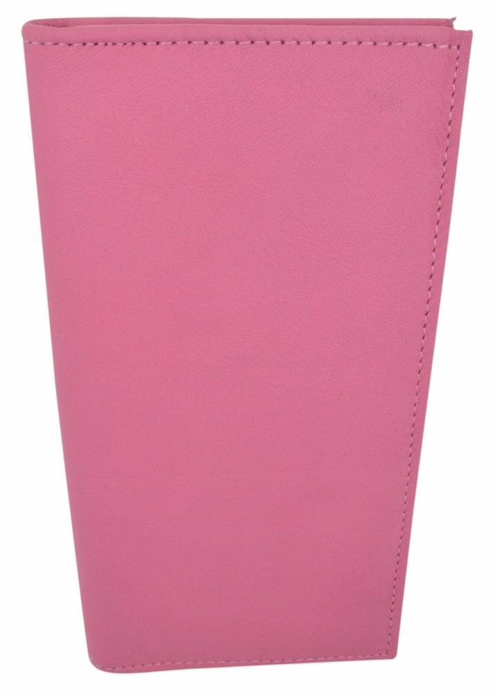 Genuine Leather PLAIN Checkbook Cover Pink NEW!!!