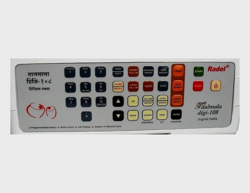 Radel Electronic Tabla Taalmala Digi-108 with Manjira