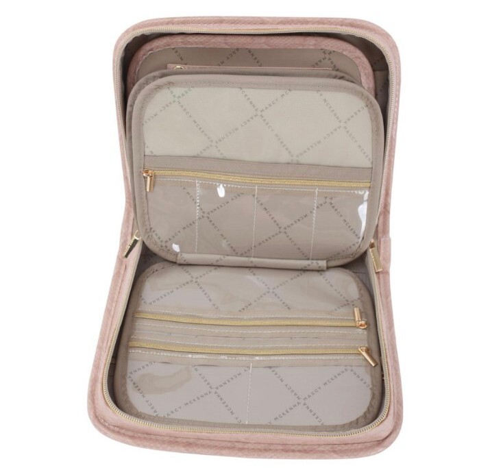 Marcy McKenna Jewelry Portfolio with Removable Mini Case-Red Python-NWT