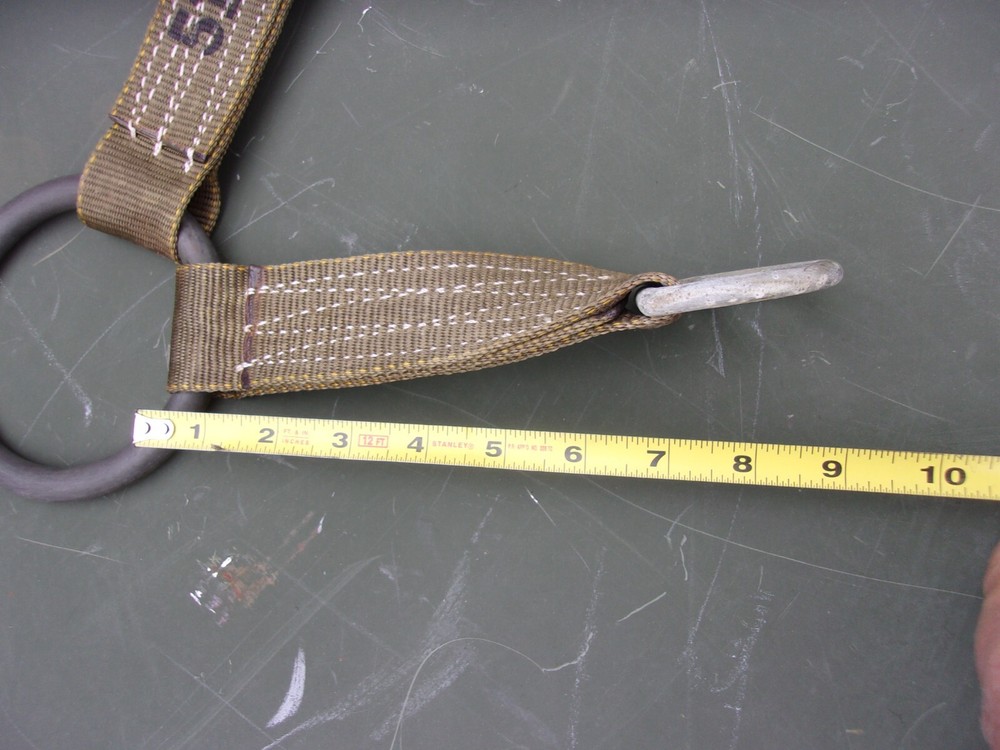ONE..MILITARY SURPLUS A-21 CARGO BAG PARACHUTE AERIAL SLING D-RING STRAP US ARMY