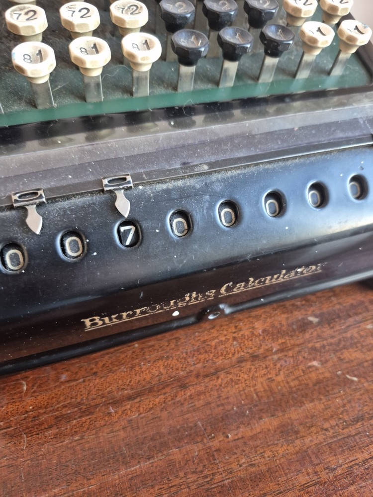 Antique Burroughs Adding Machine Calculator