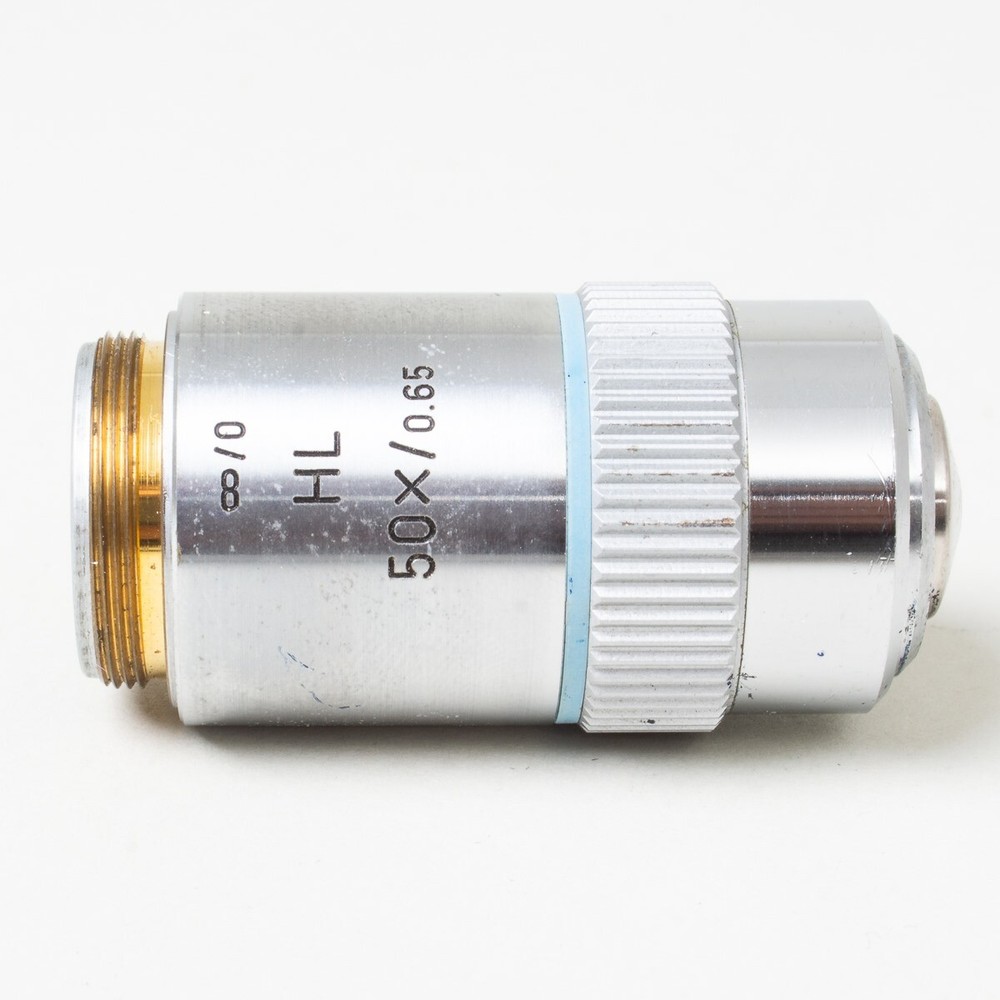Leitz Wetzlar Microscope Objective HL 50X / 0.65 Infinity Corrected