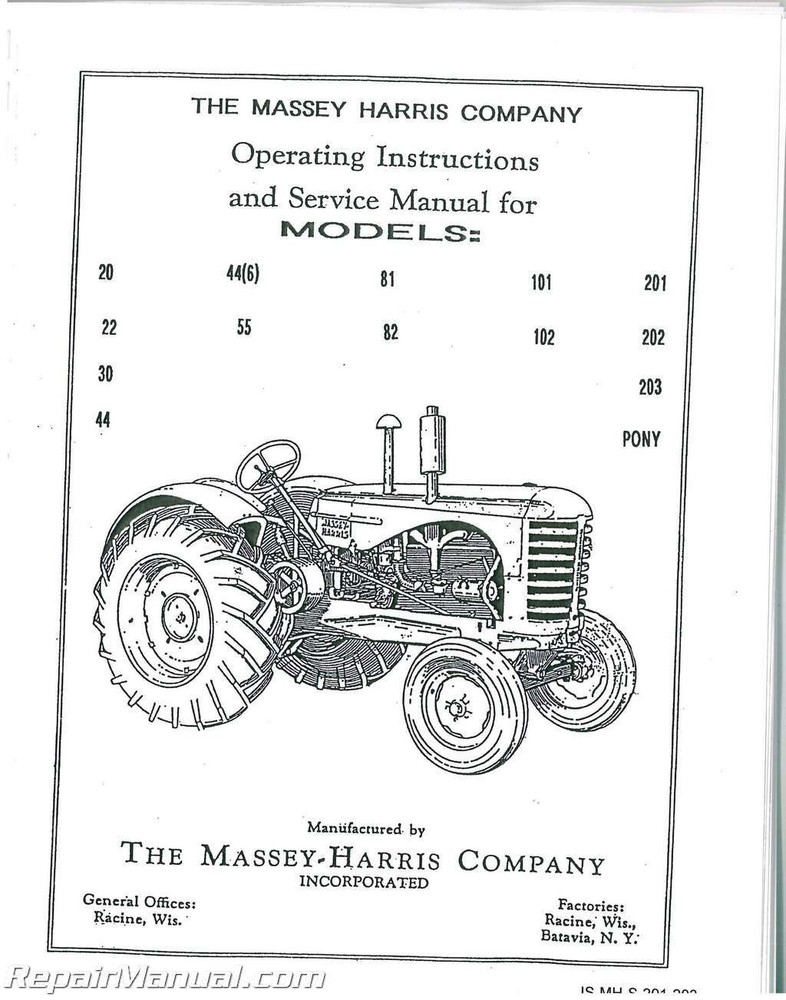 Massey Harris Tractor Service Manual