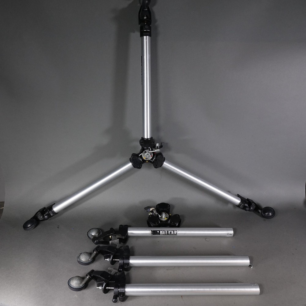 Pair (2) BALCAR Rolling Studio Photo Light Stands Soft Box Support Brackets