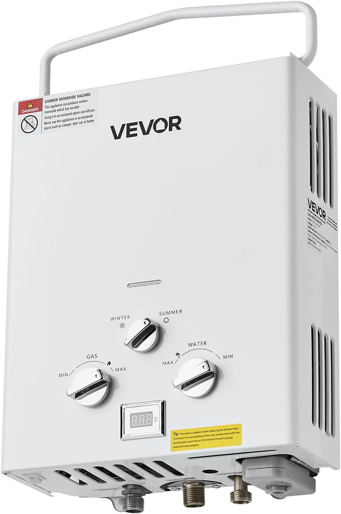 Tankless Portable Propane Water Heater 5L - Instant Hot Water for Camping RVs