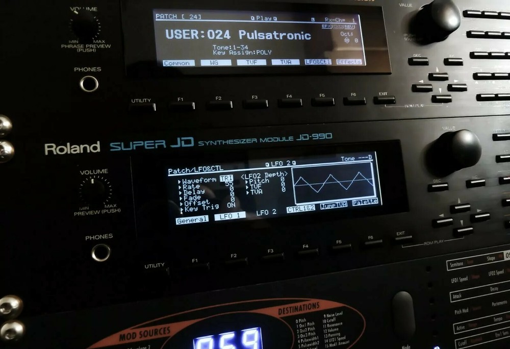 Roland XV-5080 Custom LUX (Negative) LED Display !