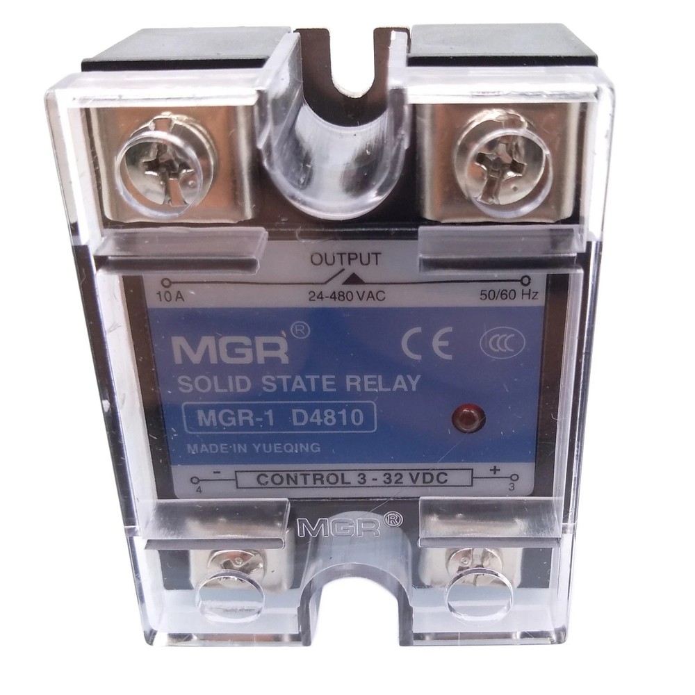 D4810 Solid State Relay 10A Single Phase Solid State Relay DC to AC SSR, 3-32V DC