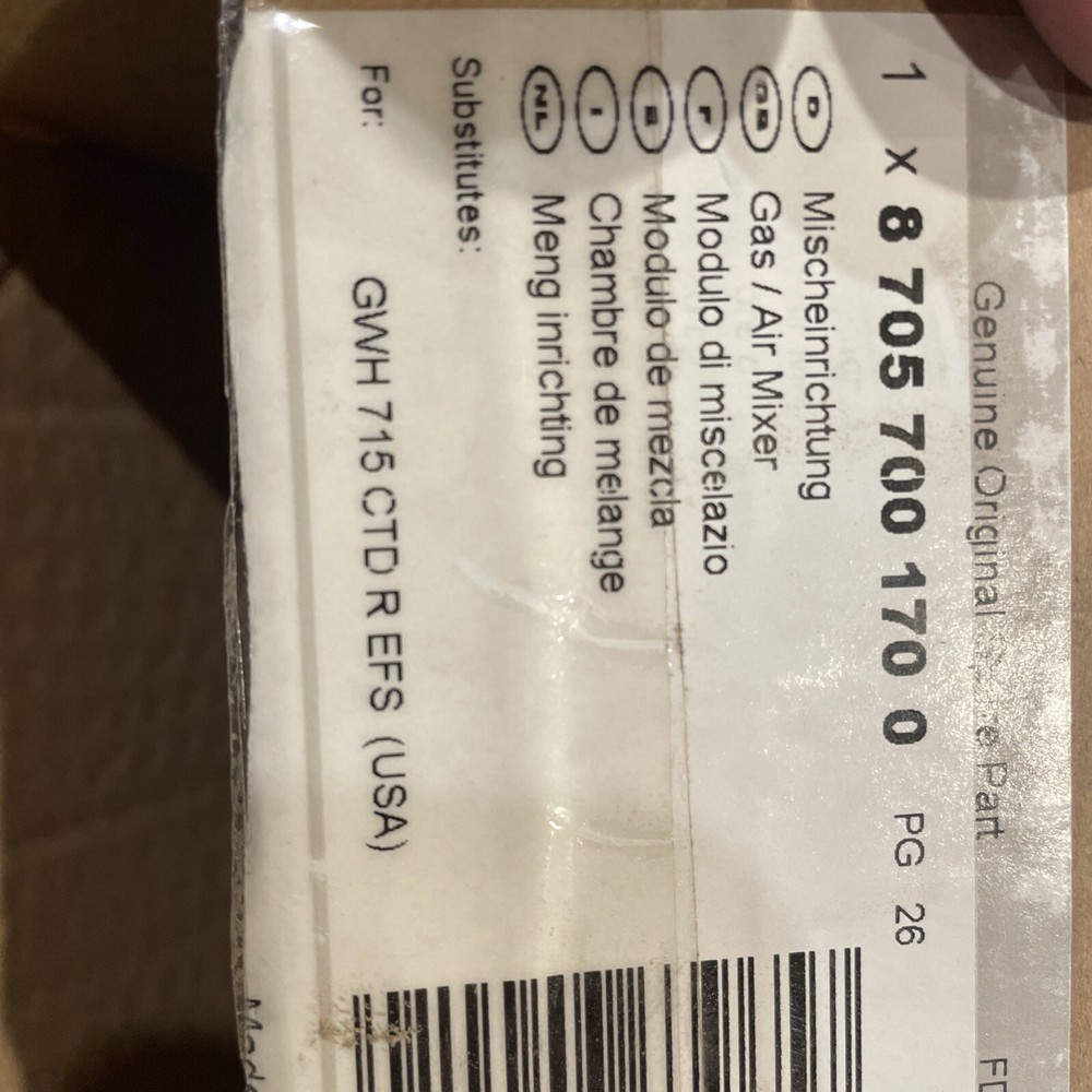 Bosch Gas Air Mixer 87057001700 8 705 700 170 0 PG74