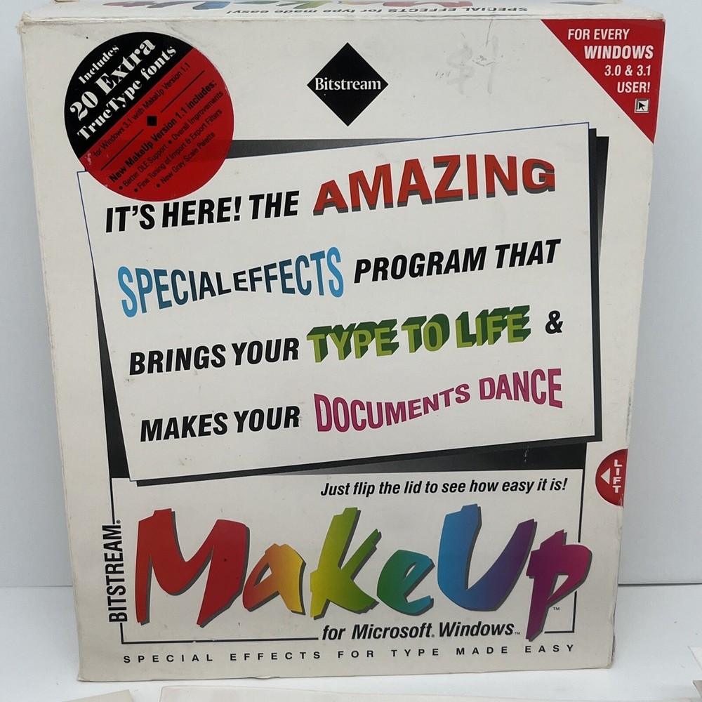 Bitstream Make Up For Microsoft Windows Special Effects For Type Made Easy 1992