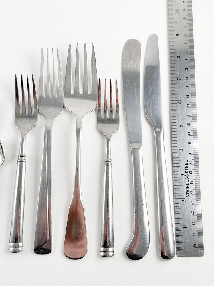Vintage Mixed Lot Silverware Flatware Stainless Steel Serving Dinner Utensils