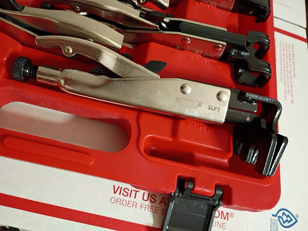 New! VIM Adjustable Side Lock Set Welding Pliers w/ Push Button Release 6 Pc