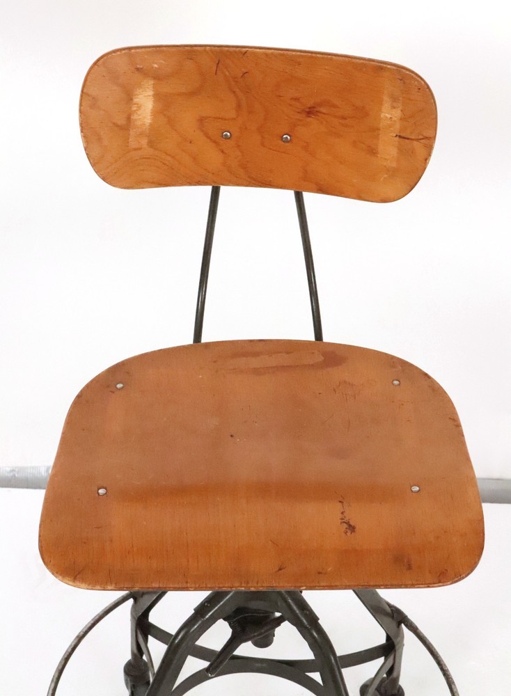 Vintage Industrial Toledo Drafting Stool