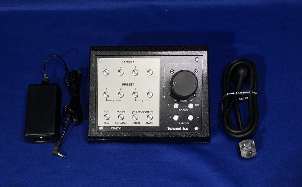 Telemetrics CP-ITV-D300 Camera Control Panel Joystick Controller w/ POWER SUPPLY