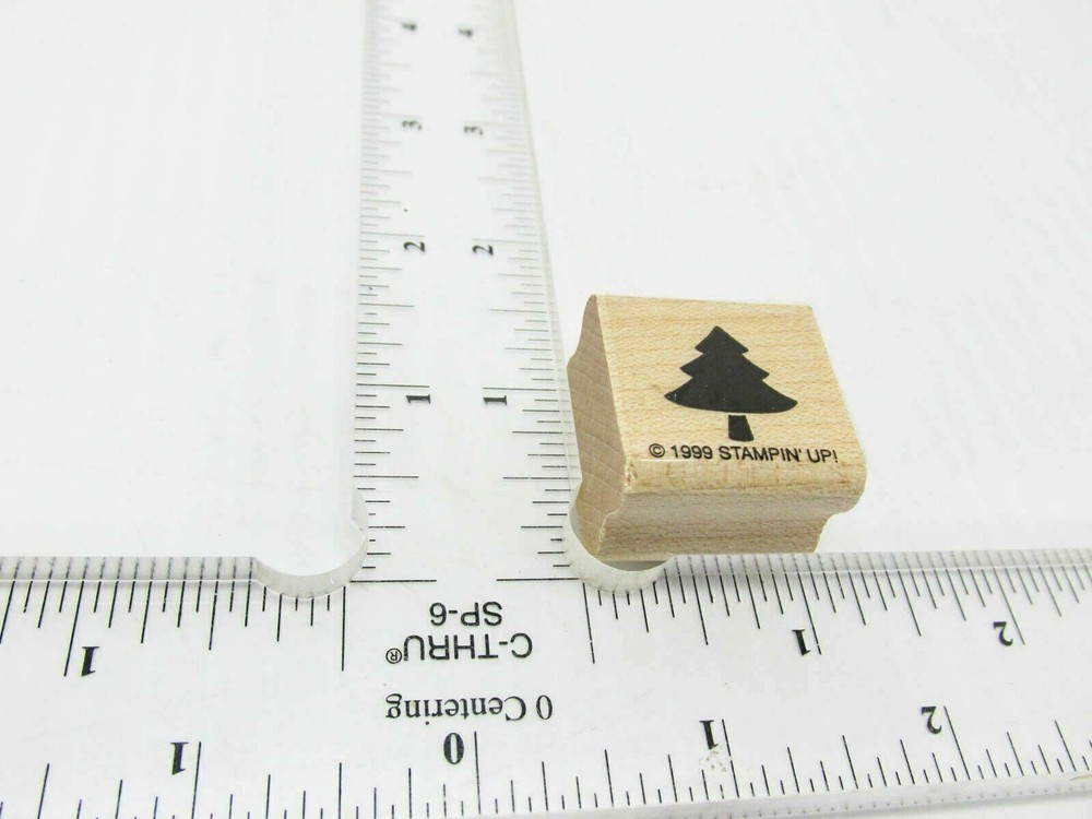 Small Evergreen Tree Rubber Stamp - Stamp Set D97