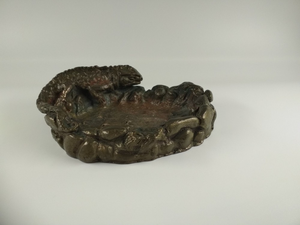 Lizard - salamander, Soviet bronze ashtray, *30