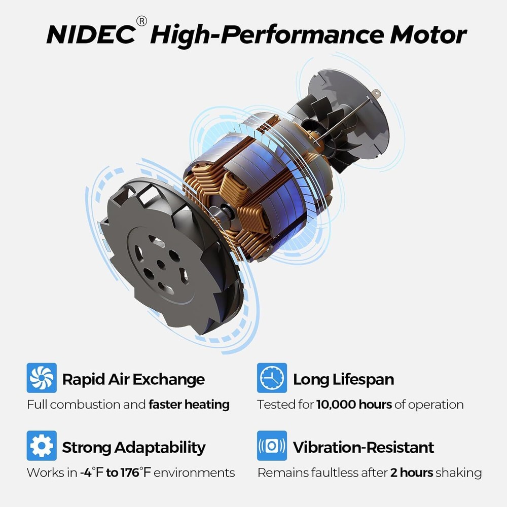 FOGATTI RV Tankless Water Heater InstaShower 8 Pro Mixing Tank 15x15 In DC 12V