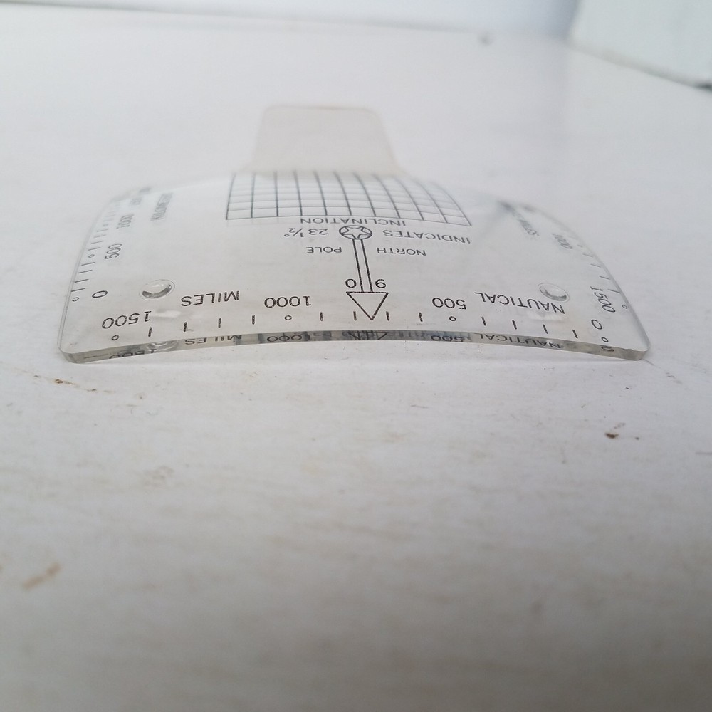 Map Grid Reference Curved Inclination Guide Tool 1000000 Square Miles