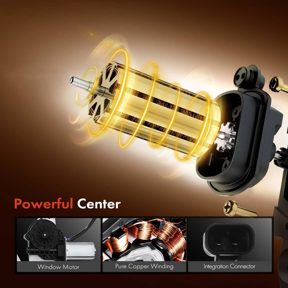 2x Power Window Regulator with Motor for Peterbilt 357 1987-1996 379 Front Side