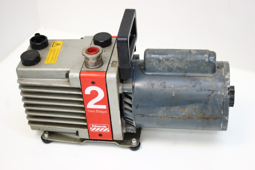 Edwards E2M2 Rotary Vane Dual Stage Vacuum Pump - UNTESTED, not wired