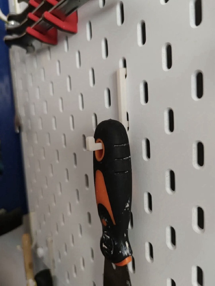IKEA Skadis Hooks 3 Pack - 3d Printed Pegboard Holder - Strong Organizer Hooks