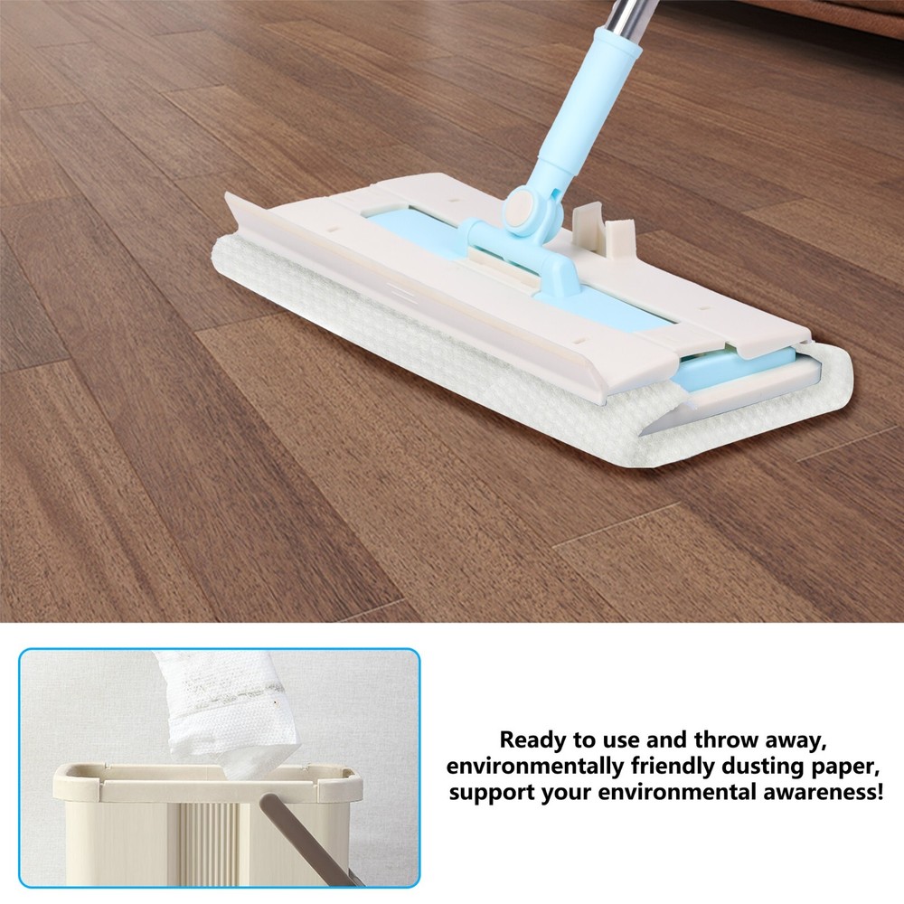 Dry& Damp Multifunctional Mop Stretchable Microfiber Dust Cleaner for Floor Wall