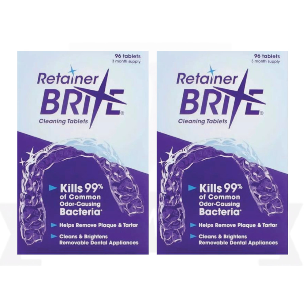 Retainer Brite Box Tablets 192ct-Pack Of 2