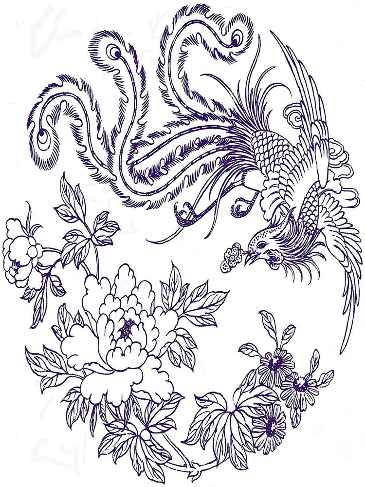 Chinese Patterns phoenix bird Tile Mural Kitchen Wall Backsplash Marble Ceramic