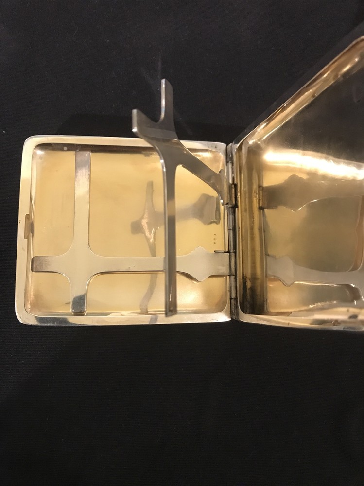 Sterling Silver Cigarette Case Monogram PDH