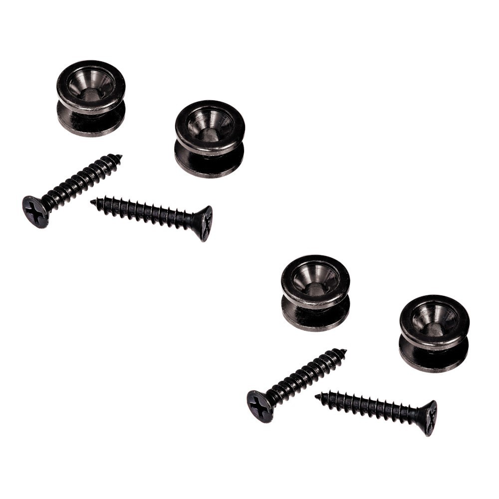 D'Addario Guitar End Pin Replacement Solid Brass Black 2 Pack