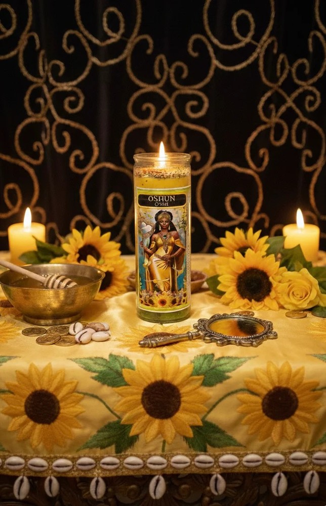 Osun (Oshun) Complete 7-Day Candle Ritual Set