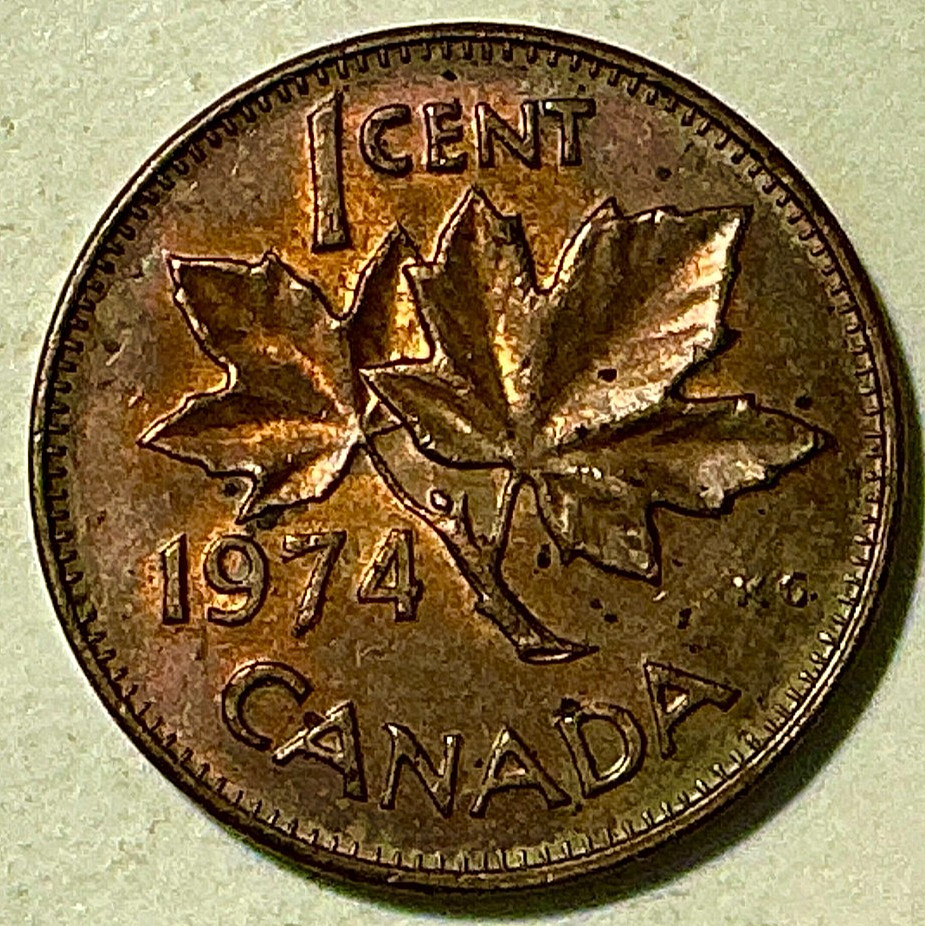 1974 Canada 1 Cent KM# 59.2 - Queen Elizabeth II