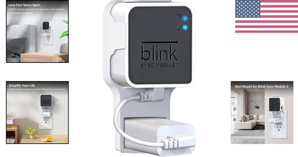 Minimalist Wall Mount for Blink Sync Module 2 - Secure & Space-Saving Solution