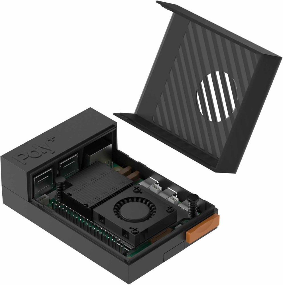 Argon Poly+5 Case with Active Cooler for Raspberry Pi 5 | with Argon THRML 30Mm