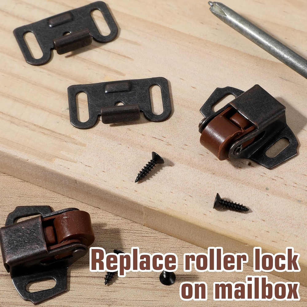 2Pack Mailbox Replacement Roller Catch Latch, Mailbox Latch Replacement Kit, Rol