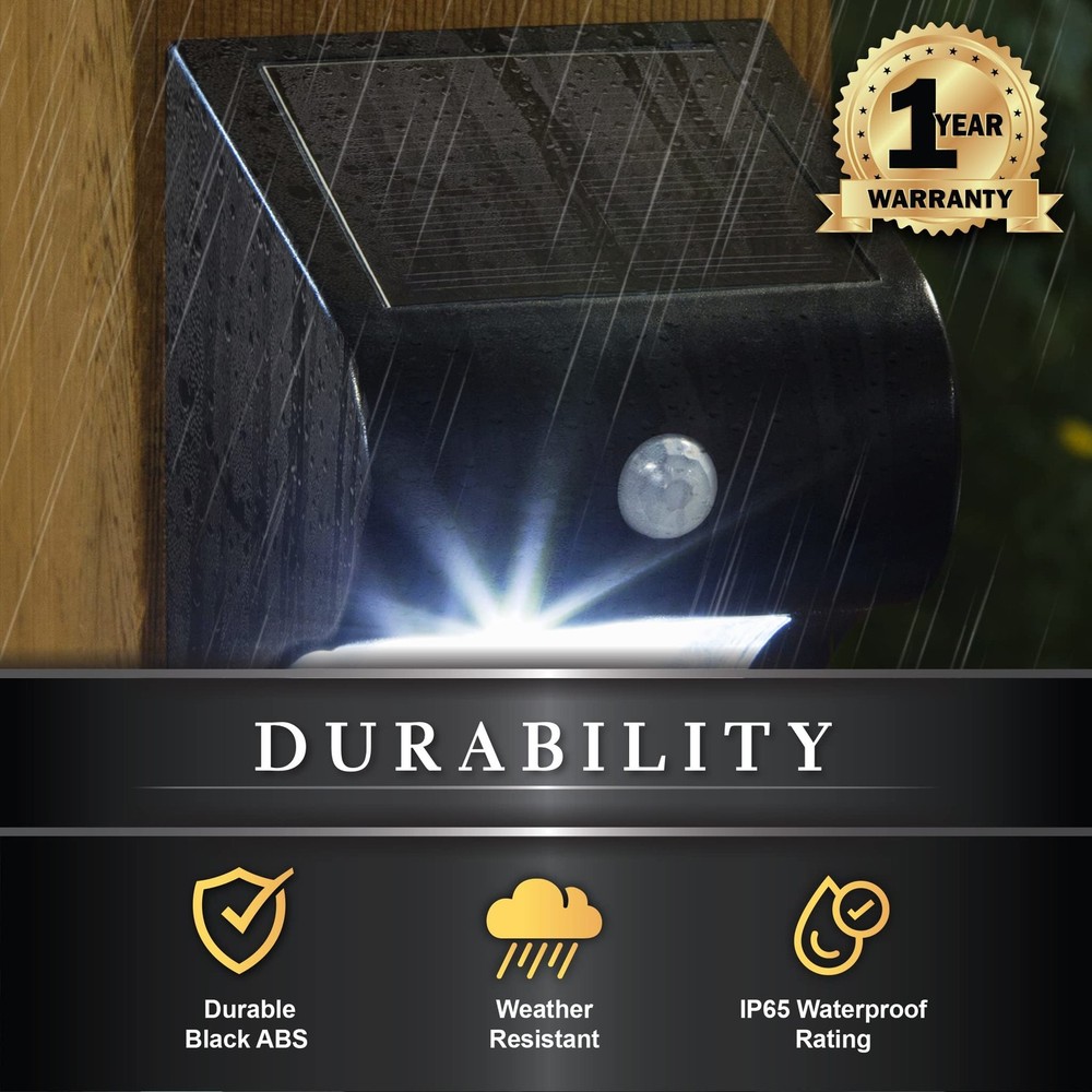 Classy Caps SL133 Solar Motion Sensor Deck & Wall Light, White