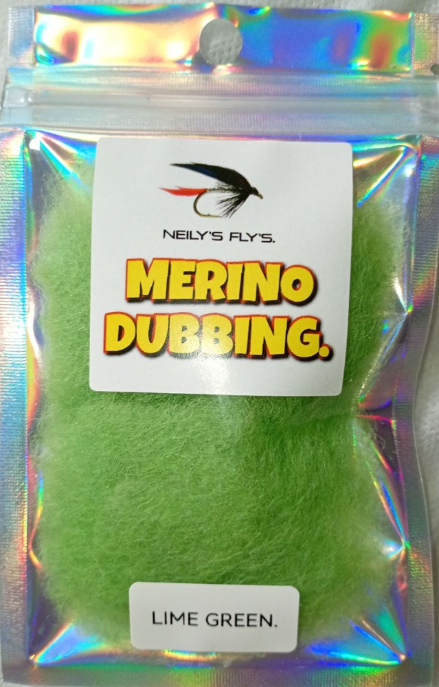 MERINO DUBBING Lime Green.