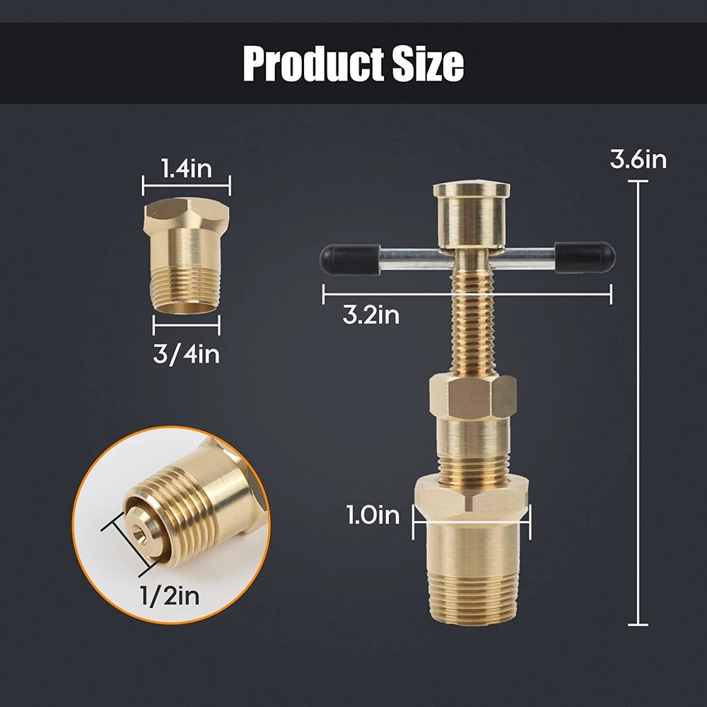 Olive Remover Puller Solid Brass Copper Pipe Fitting Plumbing Tool 1/2" & 3/4"