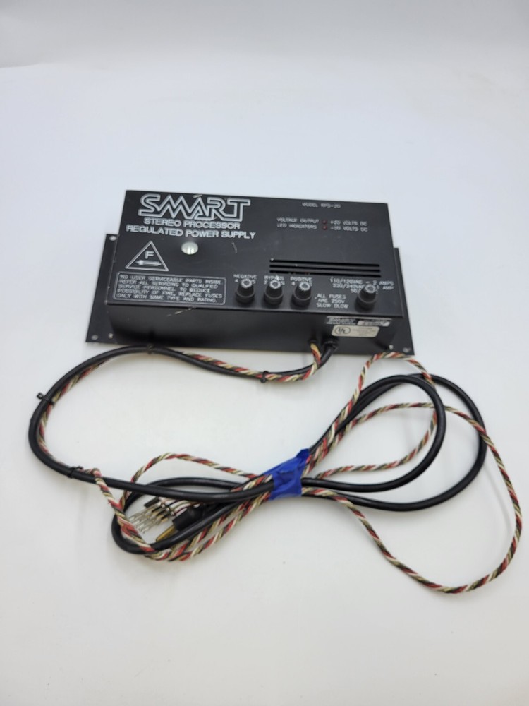 Smart RPS-20 Stereo Processor Regulated Power Supply Used Black