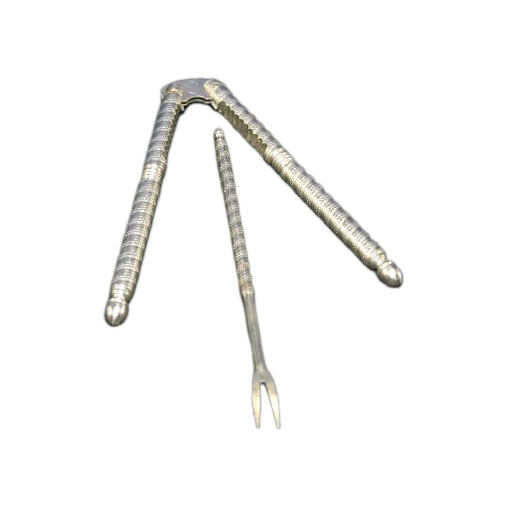 Vintage 5" HMQ Nut Cracker and Fork