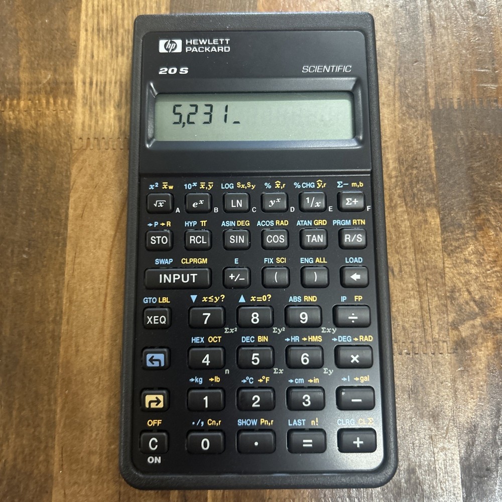 HP Hewlett Packard HP 20 S Scientific E w/ Sleeve Case Working