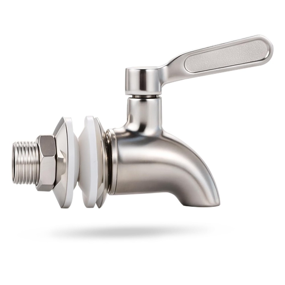 Beverage Spigot Beverage Dispenser Spigot Replacement Glass jar and Beverage ...