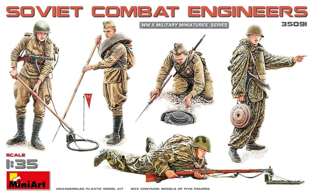 MiniArt 1/35 35091 WWII Soviet Red Army Combat Engineers (5 Figures)