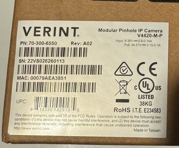 New Verint® V4420 Modular IP Camera System