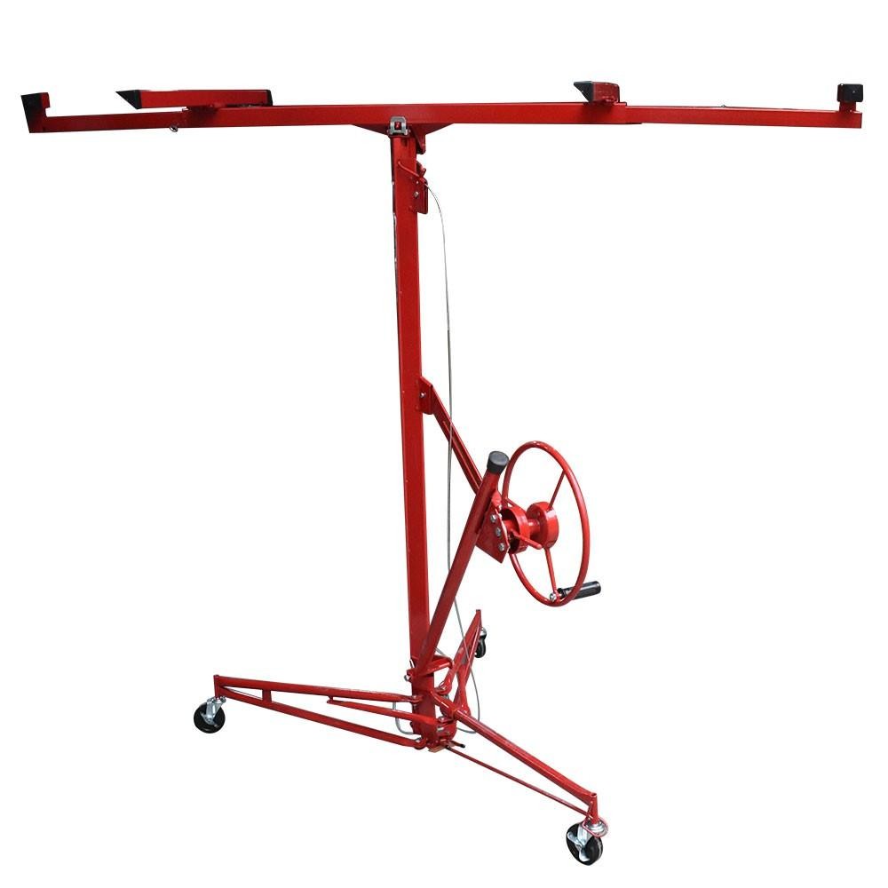 16 FT Drywall Lift Plasterboard Panel Rolling Lifter Lockable 150 Lbs